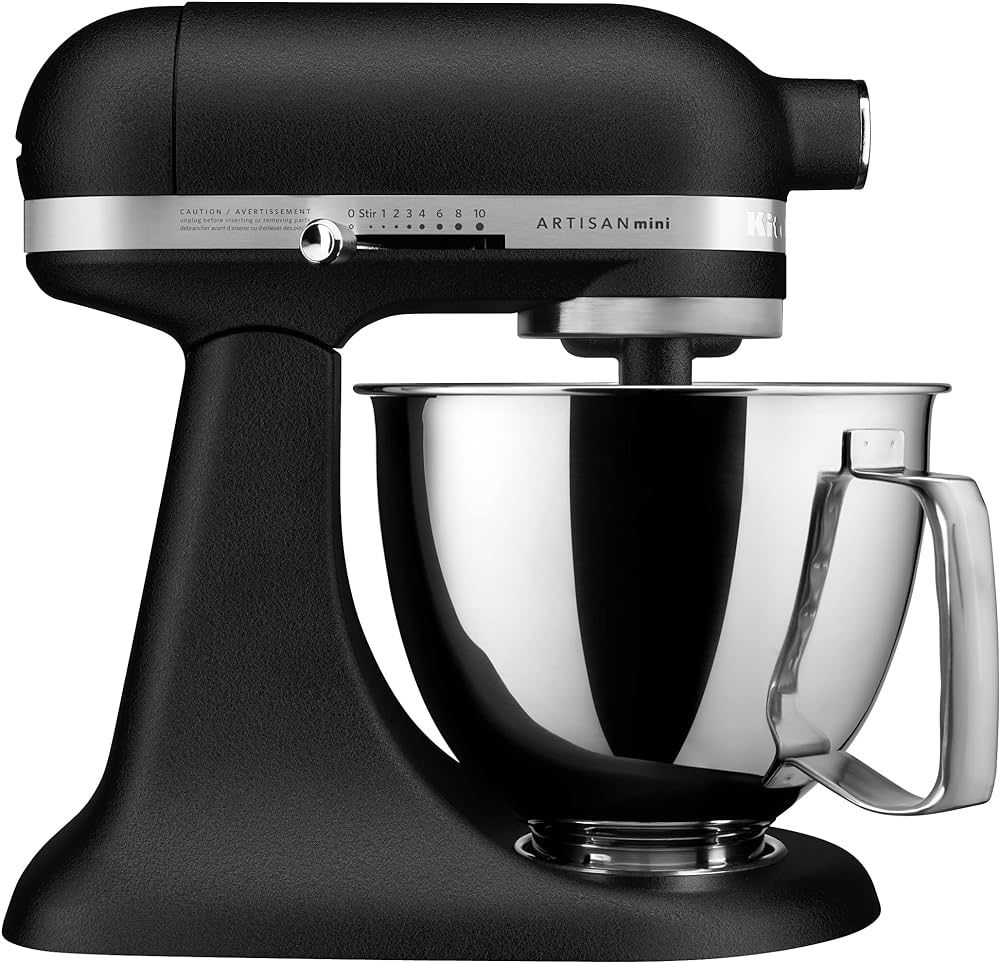 KitchenAid Artisan Mini 3.5 Quart Tilt-Head Stand Mixer - KSM3316X - Cast Iron Black | Amazon (US)