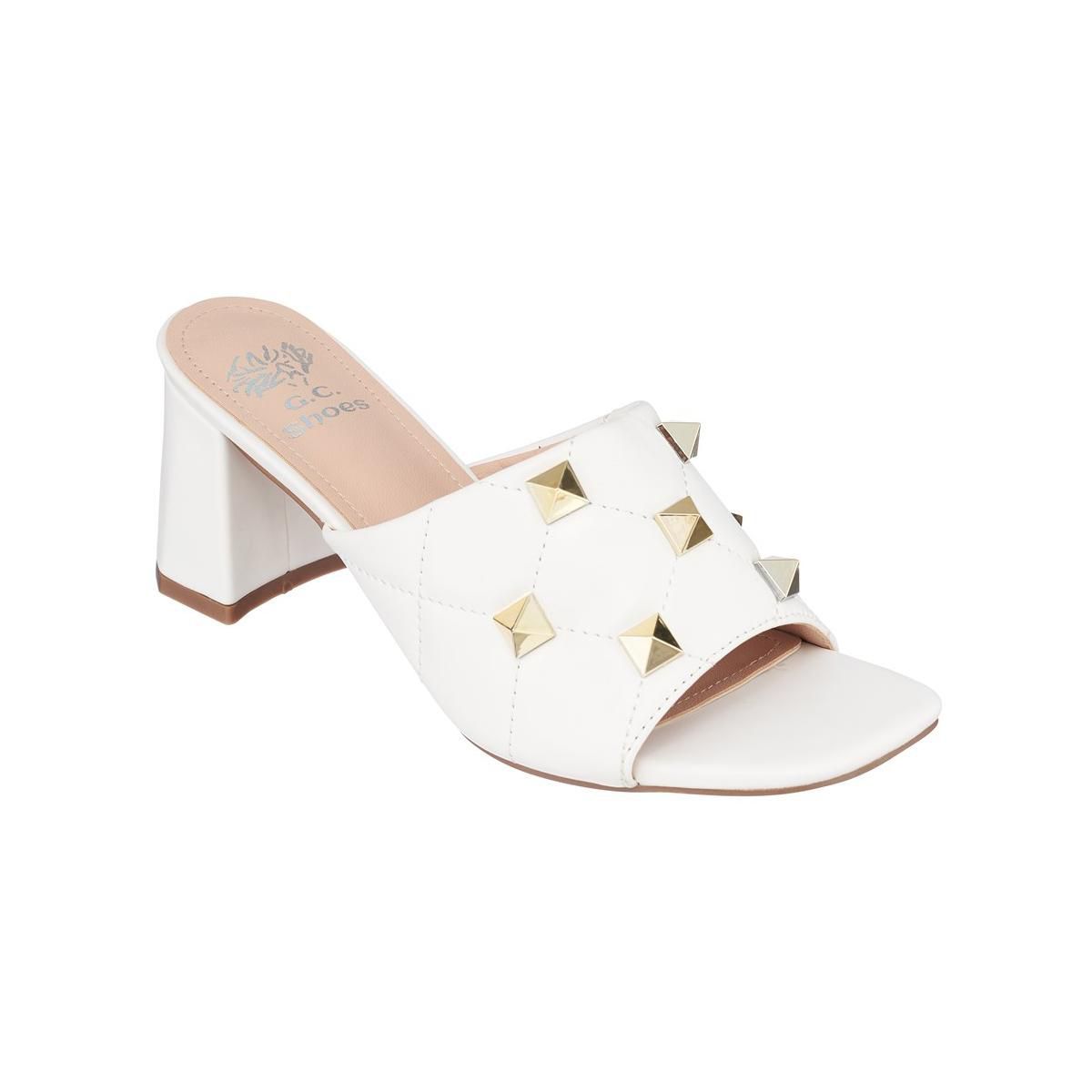 GC Shoes Alexis Studded Block Heel Sandals | Target