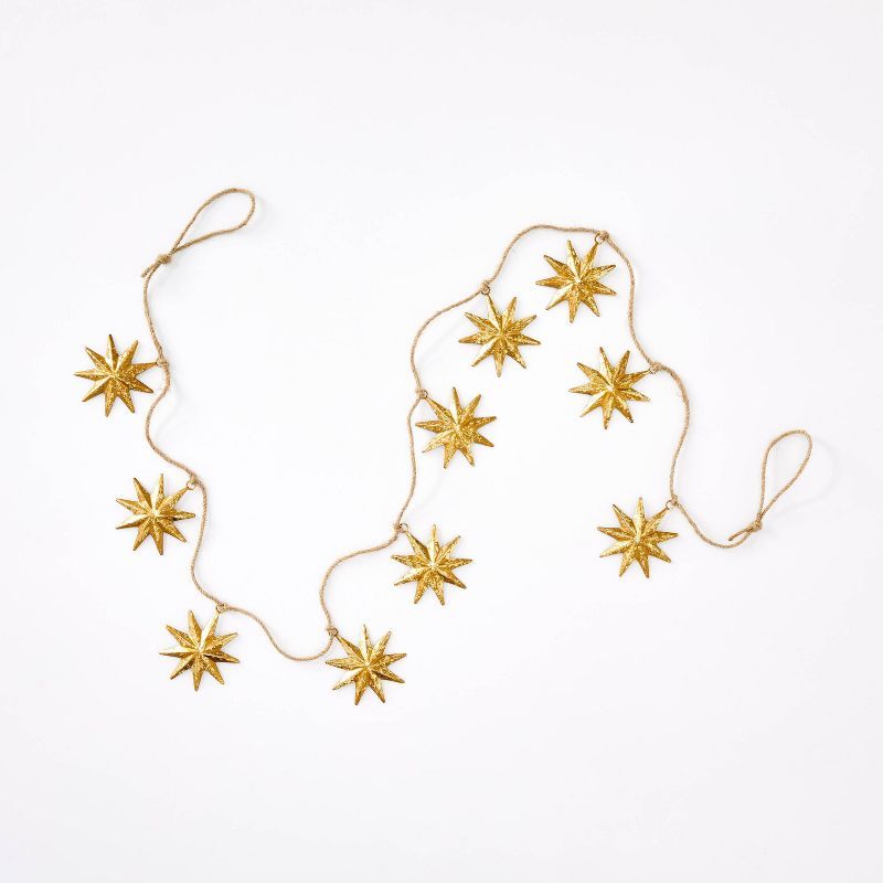 Decorative Star Garland Gold - Threshold&#8482; designed with Studio McGee | Target