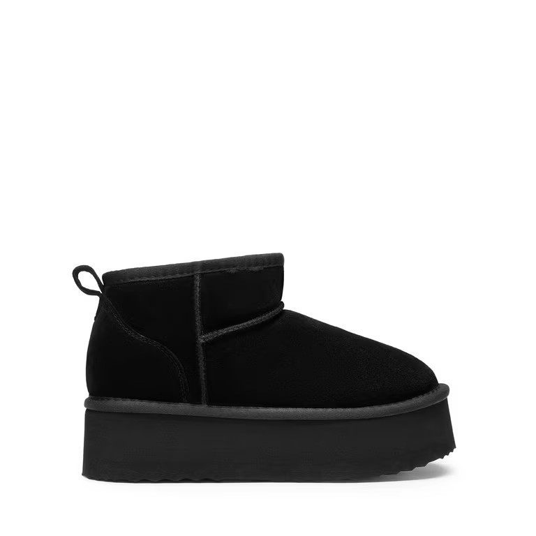 DREAM PAIRS FuzzyClassic Platform Mini Boots for Women Suede Genuine Leather, Classic Winter Ankl... | Walmart (US)