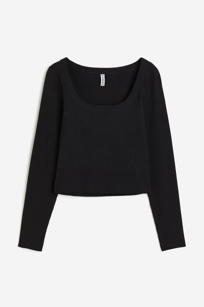 Ribbed Square-neck Top | H&M (US + CA)