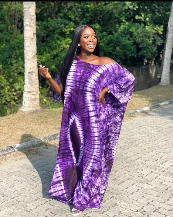 Adire Boubou African Bubu African Print Kaftan Adire Silk - Etsy Canada | Etsy (CAD)