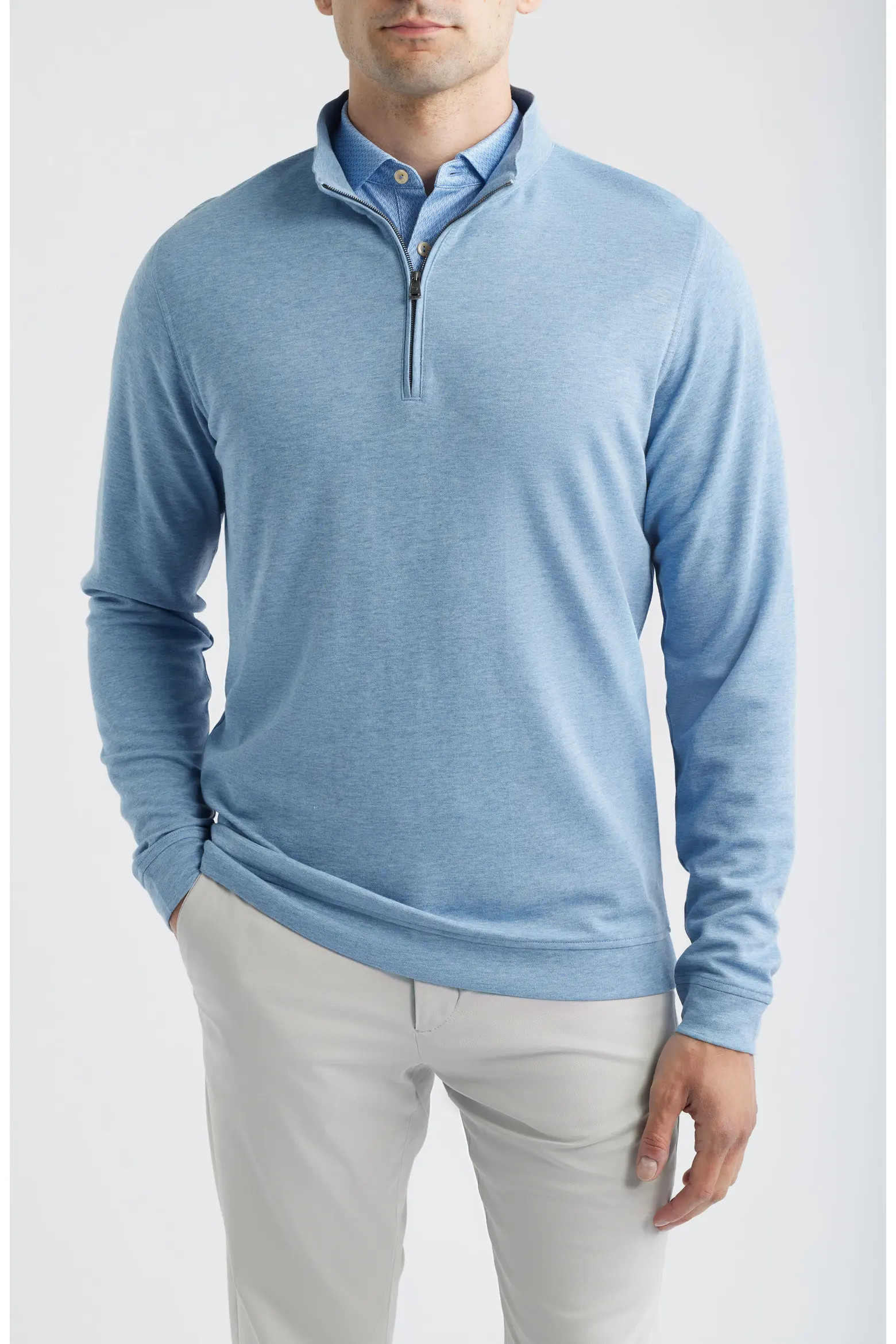 Comfort Interlock Organic Cotton Blend Quarter Zip Pullover (Men) | Nordstrom | Nordstrom
