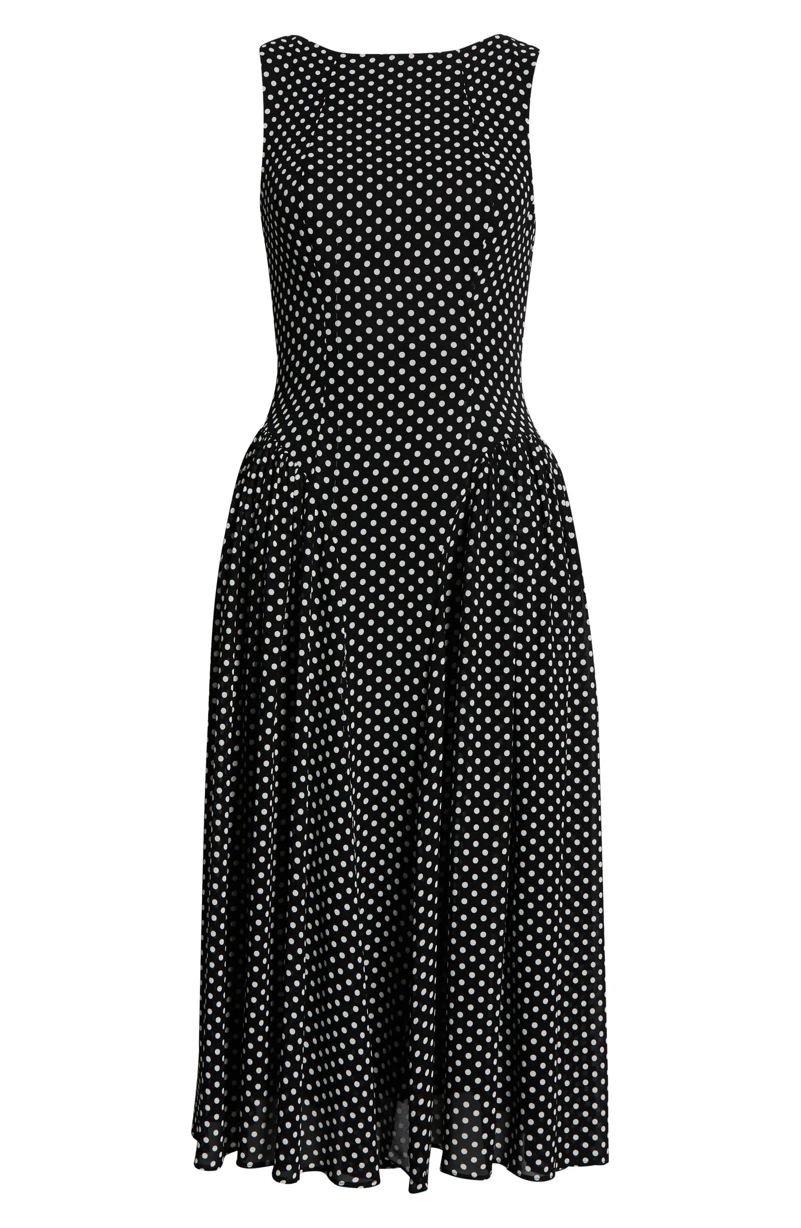 Anelis Polka Dot Sleeveless Fit & Flare Dress | Nordstrom
