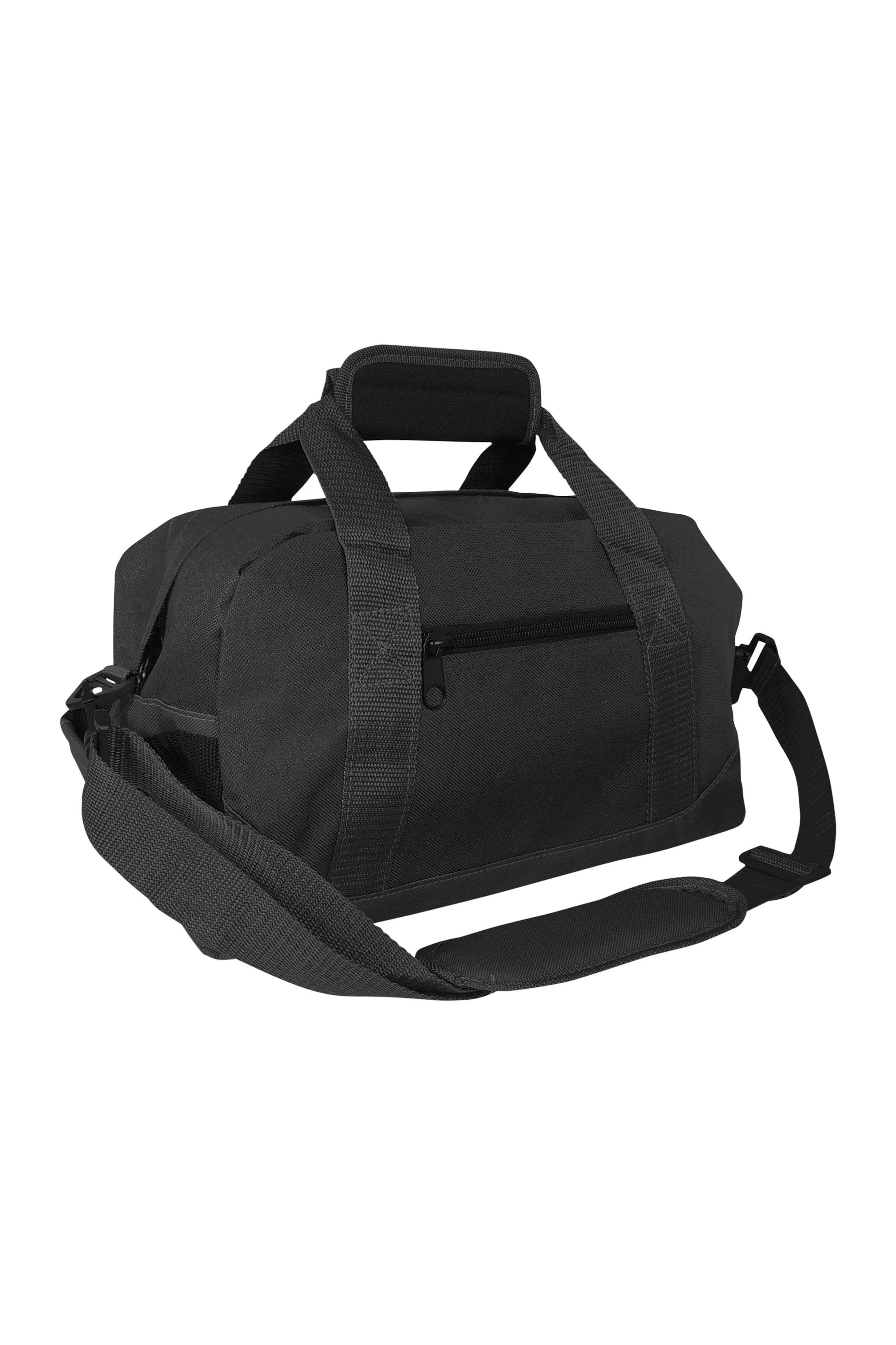 DALIX 14" Small Duffel Bag Gym Duffle Two Tone in Black with Shoulder Strap - Walmart.com | Walmart (US)