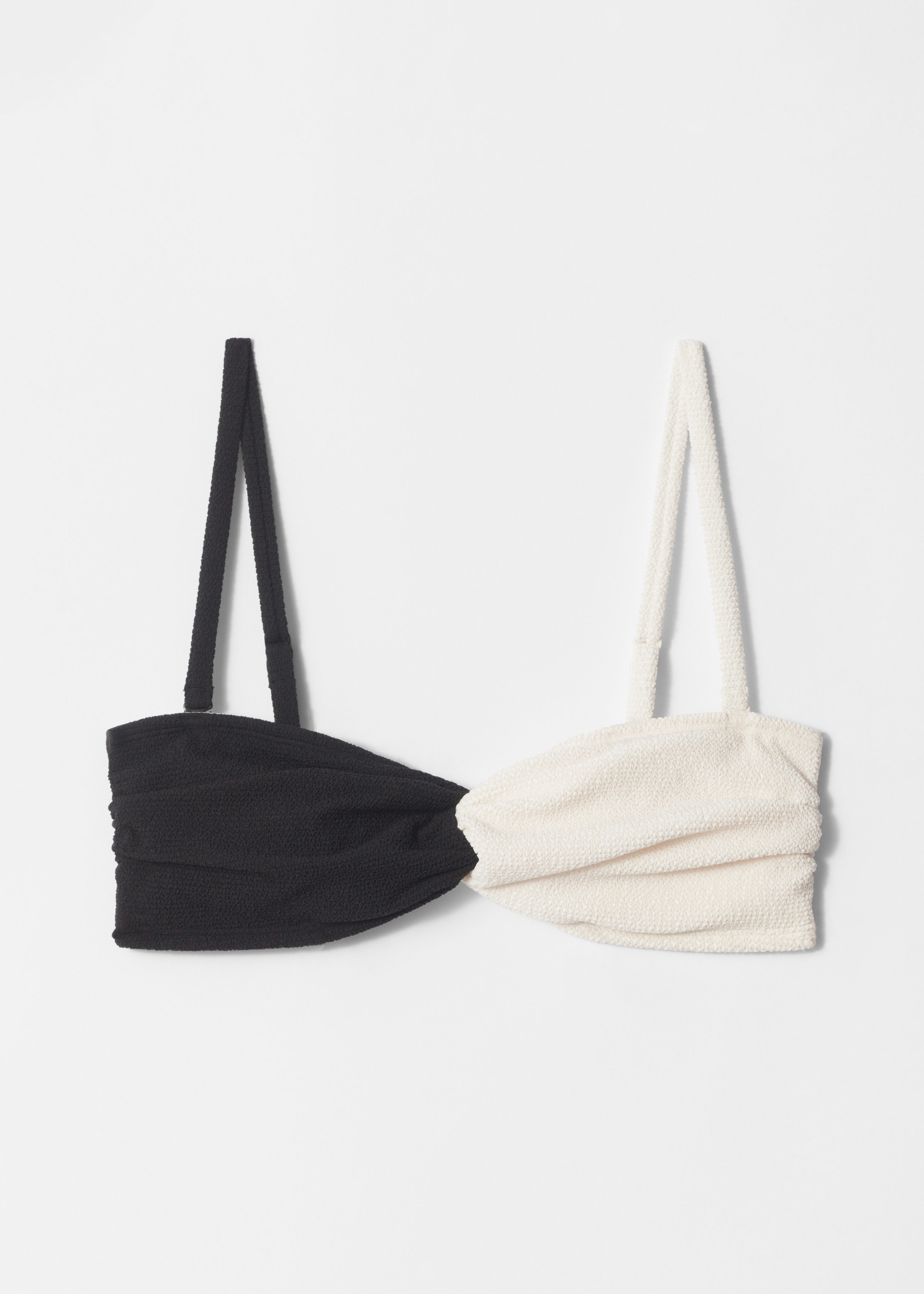 Textured Bandeau Bikini Top - Black/White - & Other Stories US | & Other Stories - US