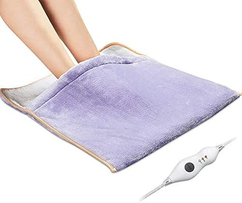 Heating Pad, Electric Heated Foot Warmer - Auto Shut Off, Ultra Soft Flannel Heat Therapy Wrap Ex... | Amazon (US)