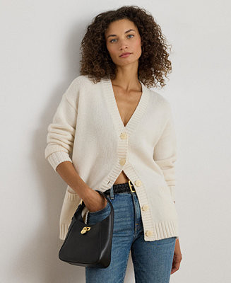 Women's Wool-Blend V-Neck Cardigan | Macy's