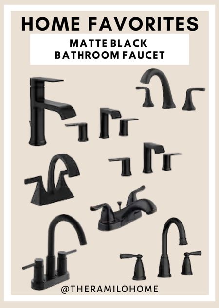 Matte Black faucet 
Matte black bathroom faucet
Black furnishings 
Black bathroom decor

#LTKunder50 #LTKhome #LTKsalealert