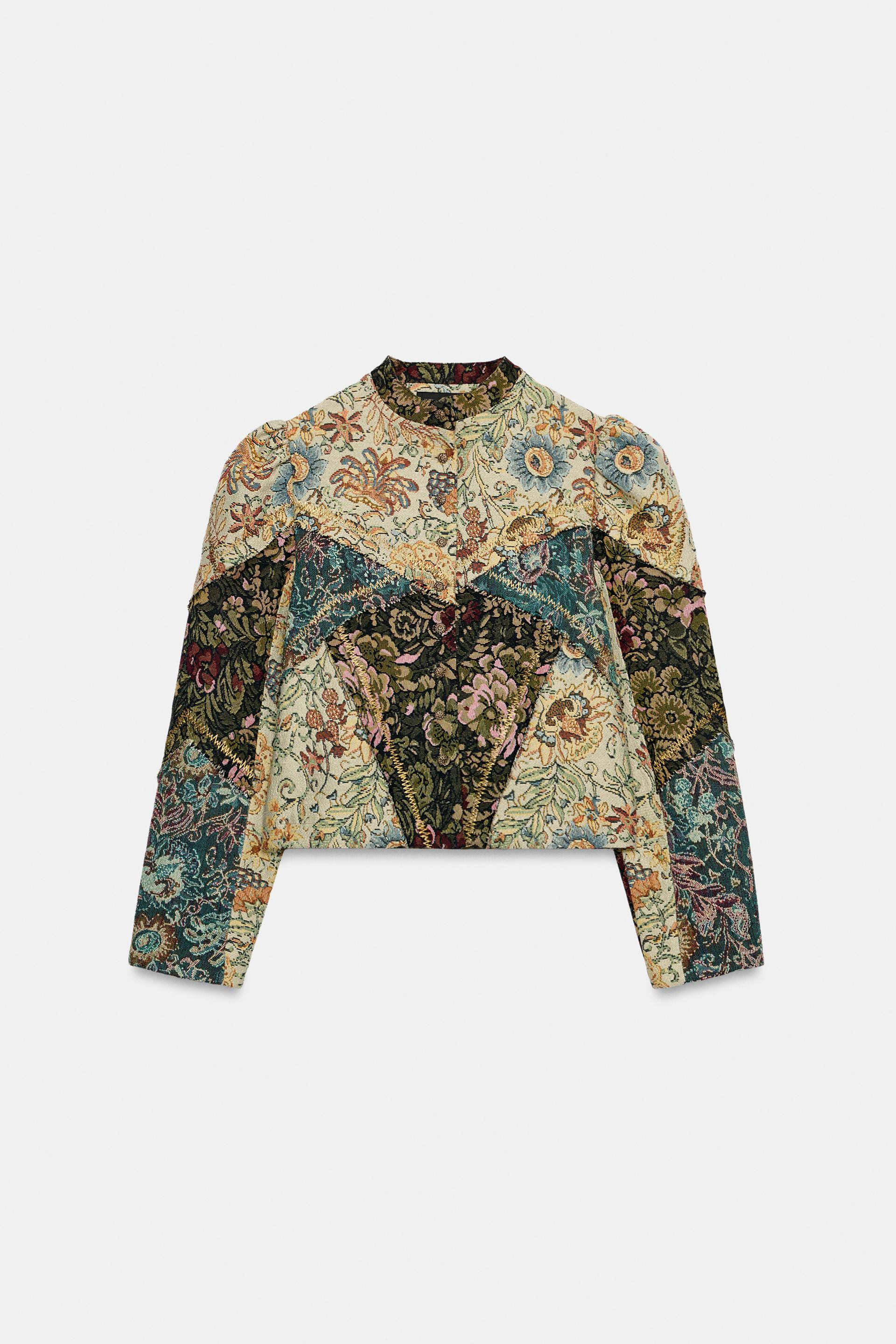 Zara - Zw Collection Jacquard Jacket - Multicolored - Xl - Woman | Zara US