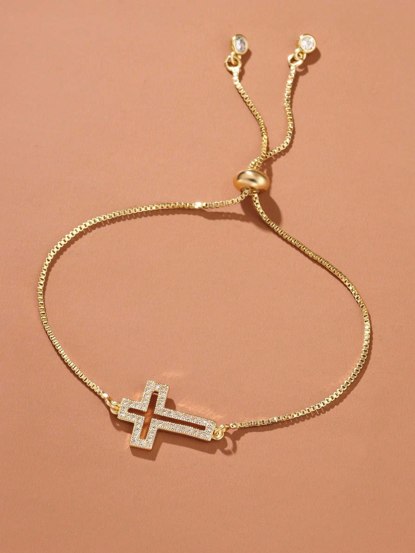 Cubic Zirconia Cross Decor Bracelet | SHEIN