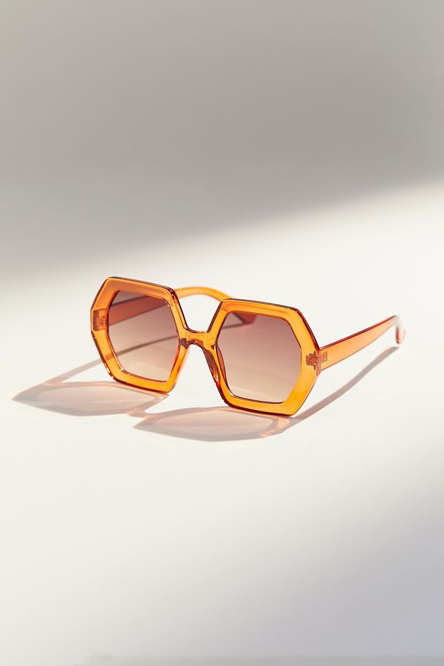 Mallory Oversized Hexagon Sunglasses | Urban Outfitters (US and RoW)