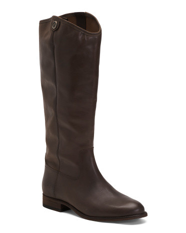 Leather Melissa Button High Shaft Boots | TJ Maxx