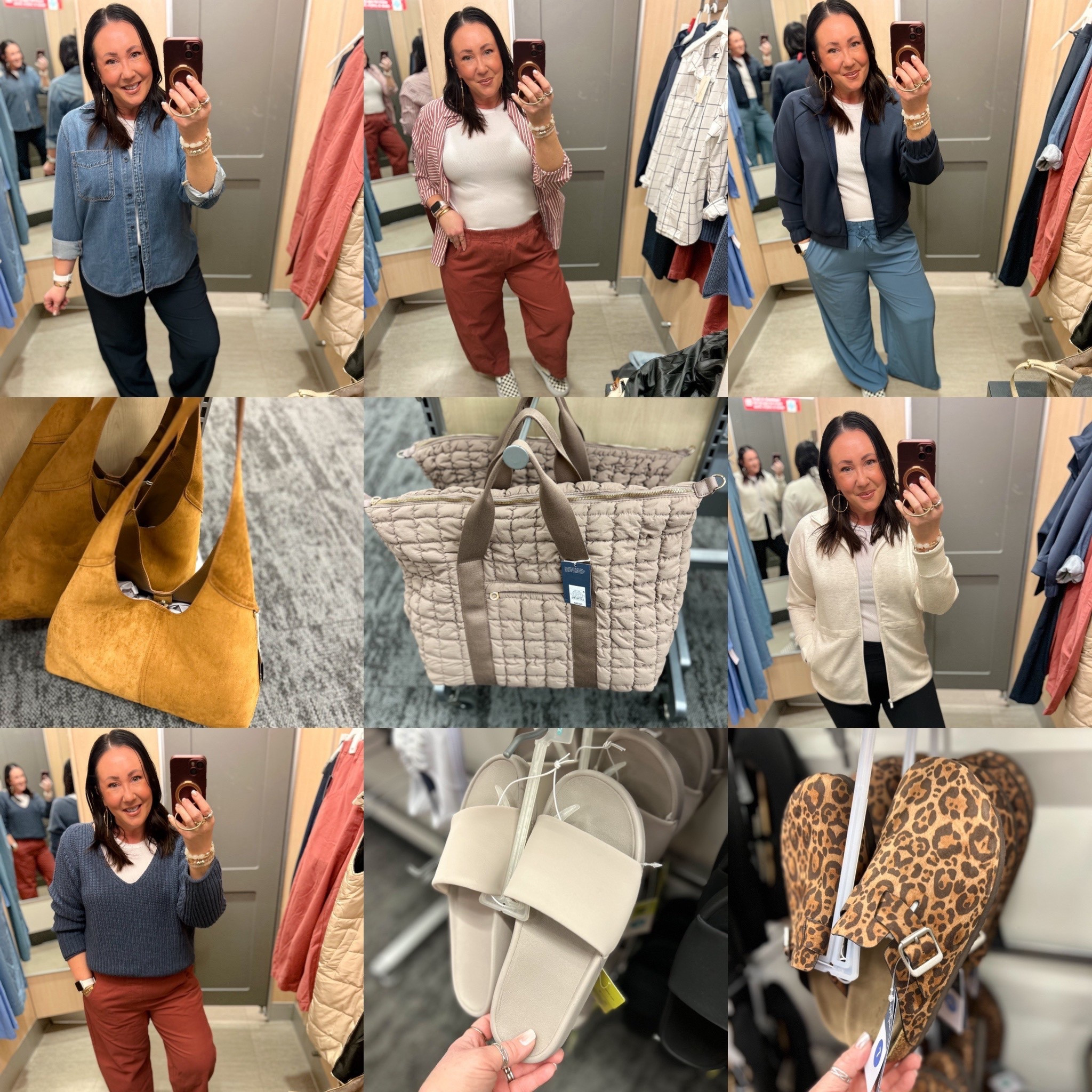I walked around Target so you don’t have to! Large denim top. Large barrel leg pants. Large striped button down. Large full zip airy sleek jacket. Medium full zip airy sleek jacket in cream. XL flare leggings. Large trouser pants. XL wide leg pants. XL pj top. Large pj pants. Large v neck pullover.  
XL ribbed tank. XL long puffer vest.  Vans run true to size.  

#LTKPlusSize #LTKMidsize #LTKSeasonal