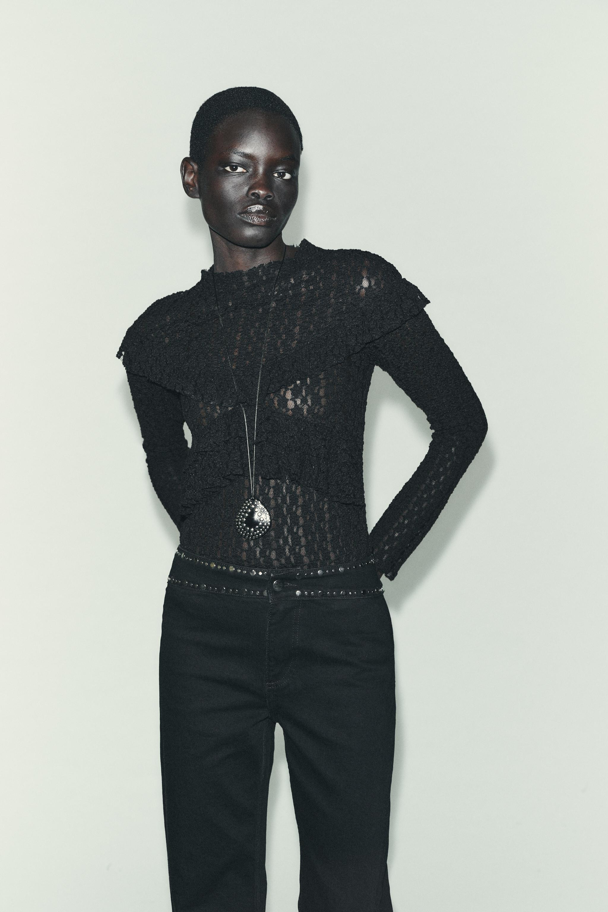 RUFFLED LACE TOP | Zara US