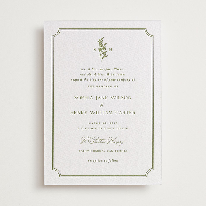 Letterpress Wedding Invitations | Minted