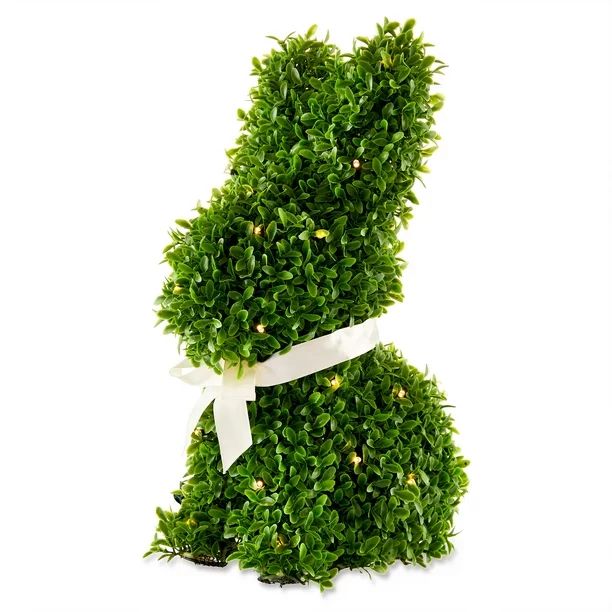 Way To Celebrate Easter Battery Operated 16" Bunny Topiary with Warm White LED Lights | Walmart (US)