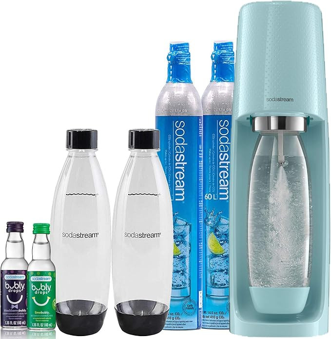 SodaStream Fizzi Sparkling Water Maker Bundle (Icy Blue), with CO2, BPA free Bottles, and bubly d... | Amazon (US)