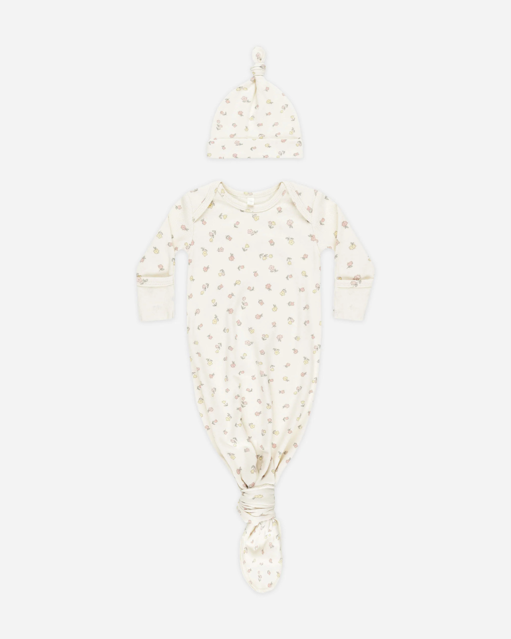 Knotted Baby Gown + Hat Set || Fleur | Rylee + Cru