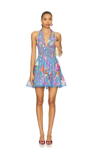 Faye Short Dress in Blue | Revolve Clothing (Global)