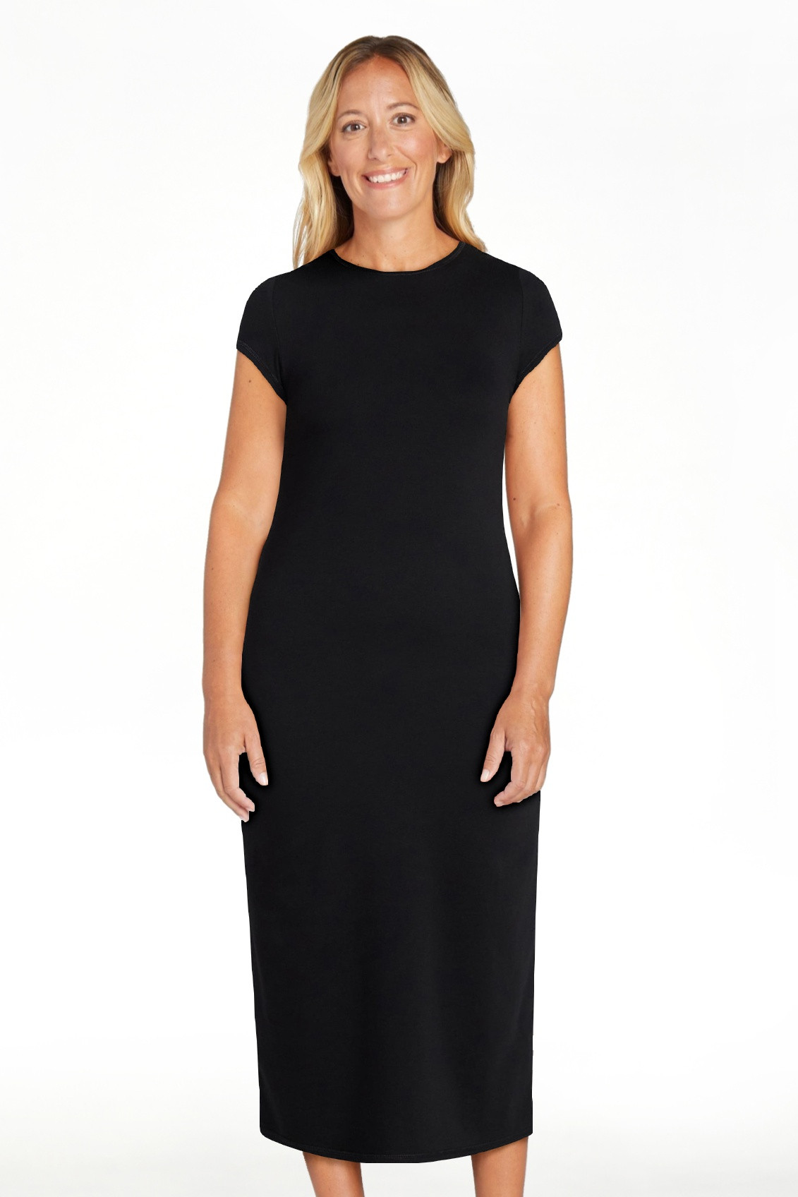 No Boundaries Midi Dress with Cap Sleeves, Women's & Women's Plus Sizes XXS-4X | Walmart (US)