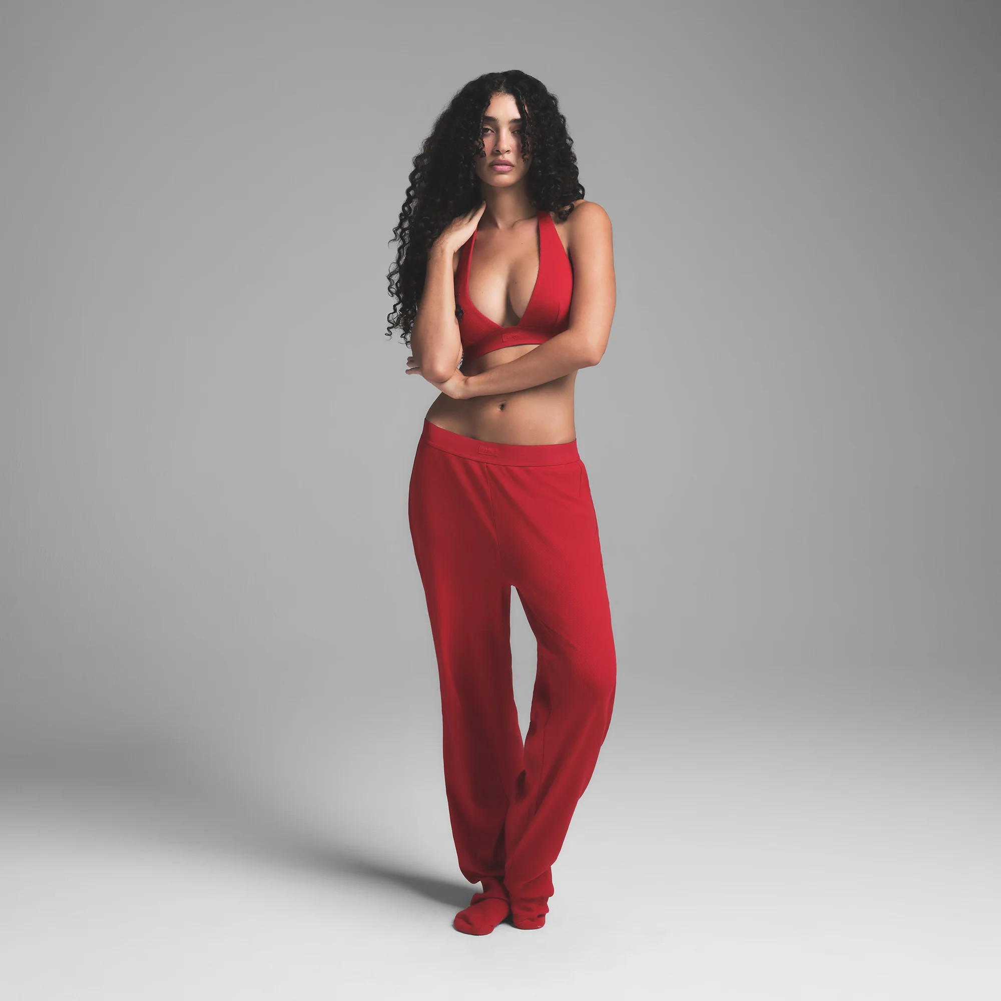 SKIMS Pants | Red | Small | Cotton Rib | SKIMS (US)