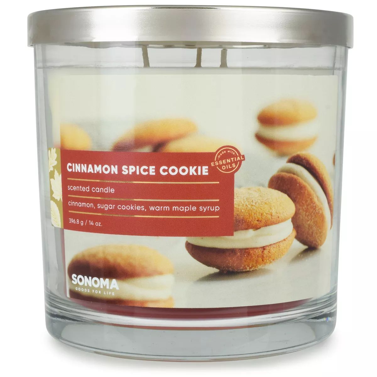 Sonoma Goods For Life® 14-oz. Cinnamon Spice Cookie 3-Wick Candle Jar | Kohl's