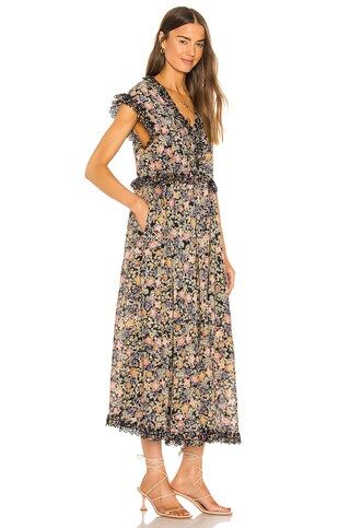 Free People Milania Midi Dress in Dark Combo from Revolve.com | Revolve Clothing (Global)