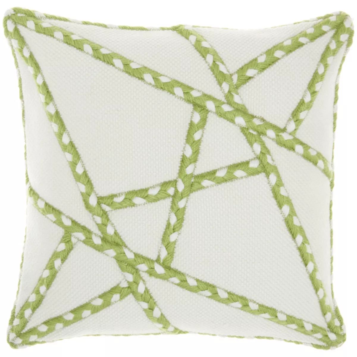 18"x18" Woven Braided Geometric Outdoors Square Throw Pillow - Mina Victory | Target