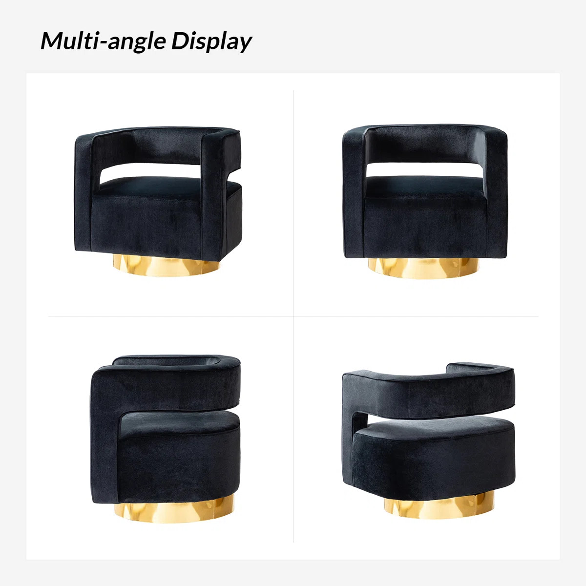 Aysha Velvet Swivel Accent Chair (Set of 2) | Wayfair North America