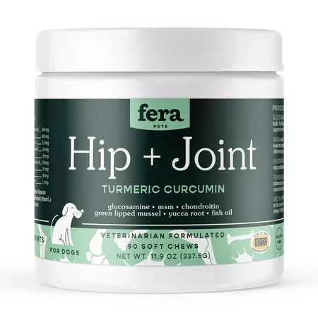 Fera Pet Organics Hip + Joint Soft Chews for Dogs Natural Glucosamine and Omega-3 Supplement | Walmart (US)