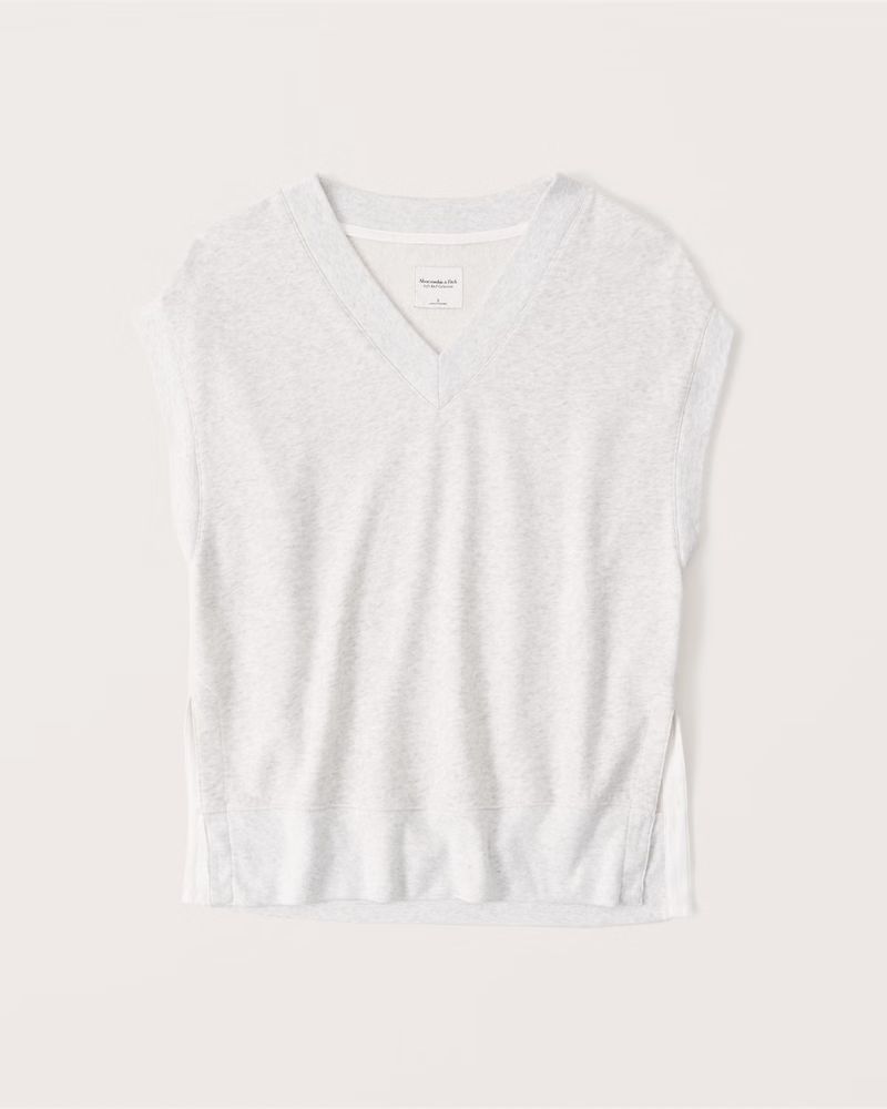 Women's Oversized Tunic V-Neck Vest | Women's Up To 50% Off Select Styles | Abercrombie.com | Abercrombie & Fitch (US)