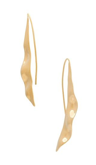 Bidu Wave Threader Earrings in Gold | Revolve Clothing (Global)