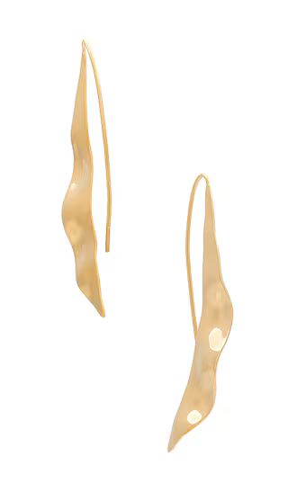 Bidu Wave Threader Earrings in Gold | Revolve Clothing (Global)
