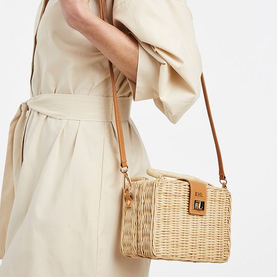 Wicker and Leather Crossbody | Mark and Graham