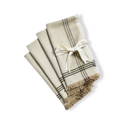 TAG Wilde Pine Border Stripe Napkin S/4 | Target