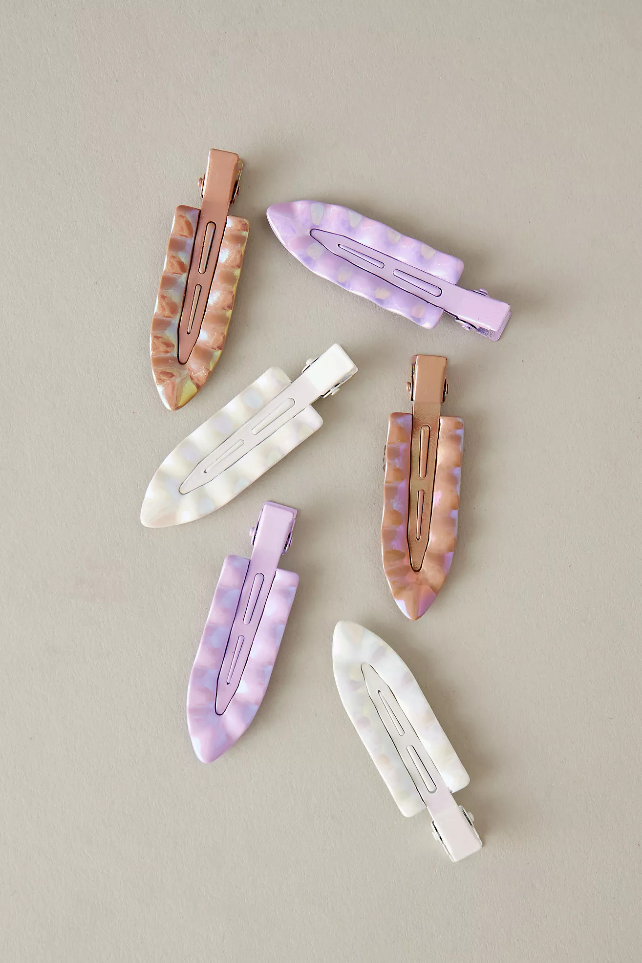 Iridescent Creaseless Hair Clips, Set of 6 | Anthropologie (UK)