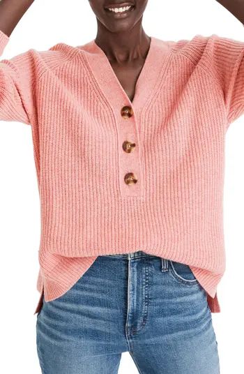 Madewell Lyle Rib Henley Sweater | Nordstrom | Nordstrom
