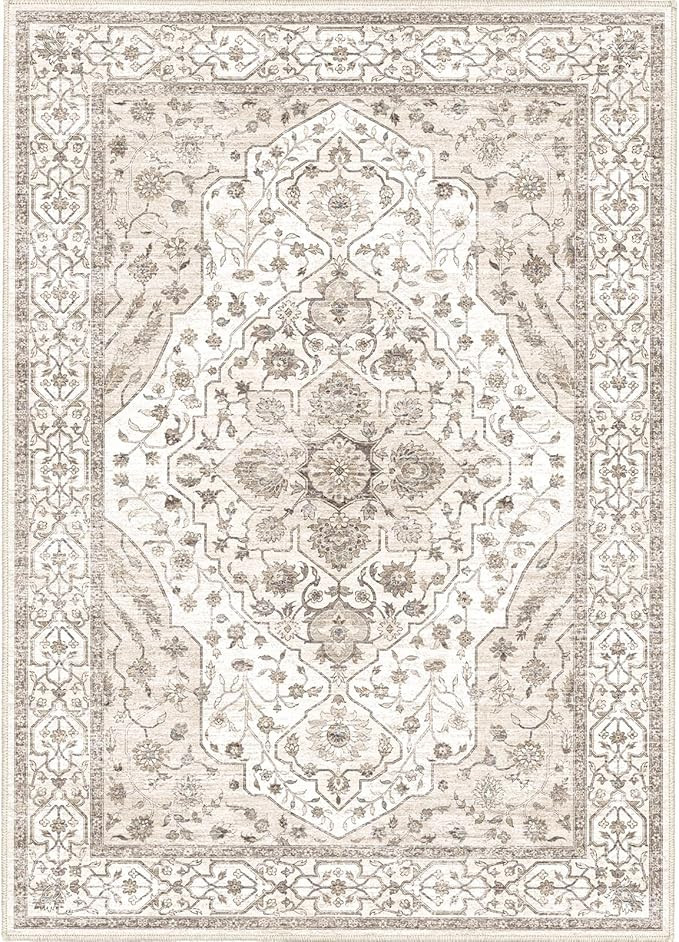 5'x7' Machine Washable Abstract Design Area Rug Machine Washable Area Rugs 5X7, Non Slip, Stain R... | Amazon (US)