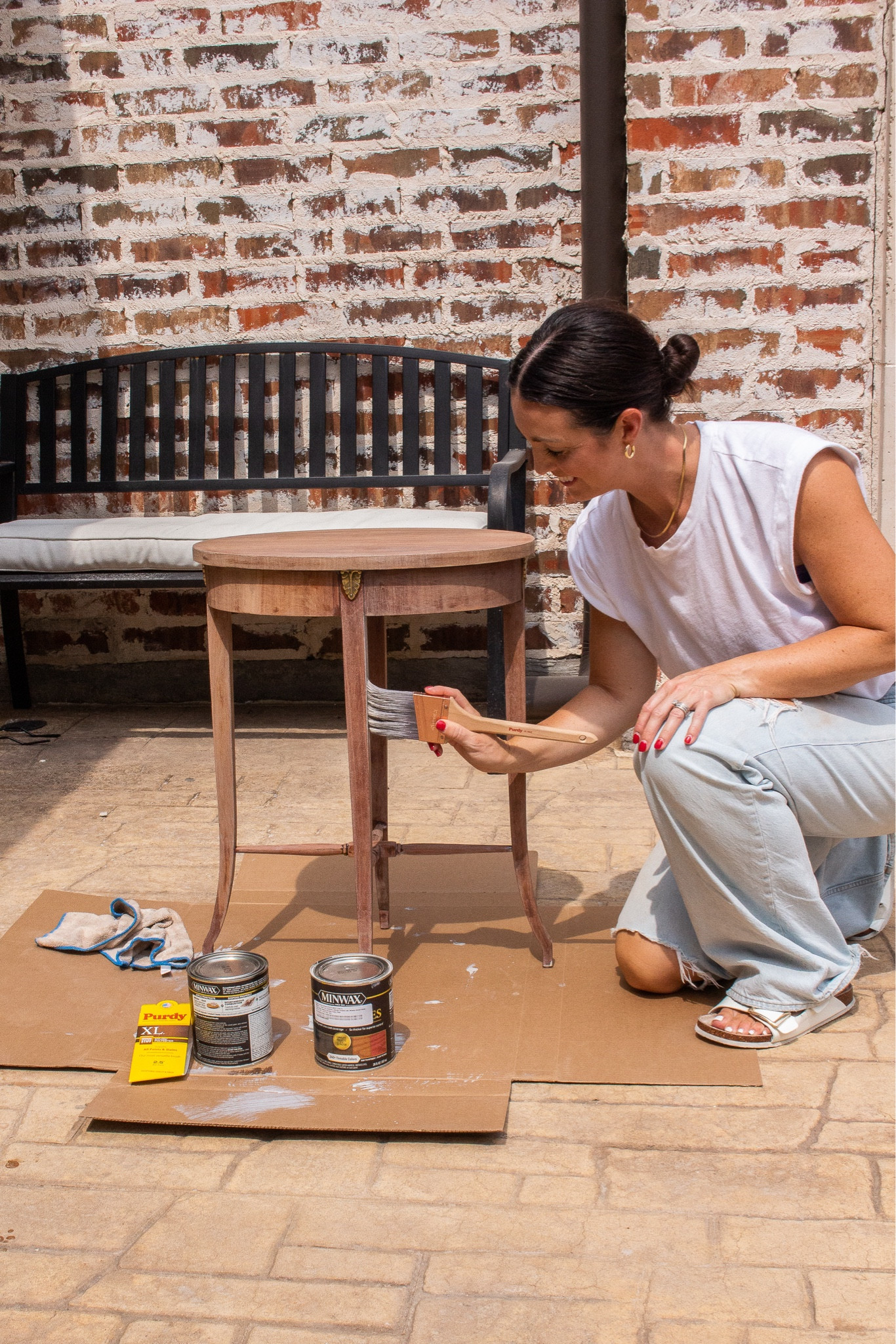 DIY thrift store makeover piece! Loving this Minwax wood finish color series. Using color pickled oak. 

#LTKHome