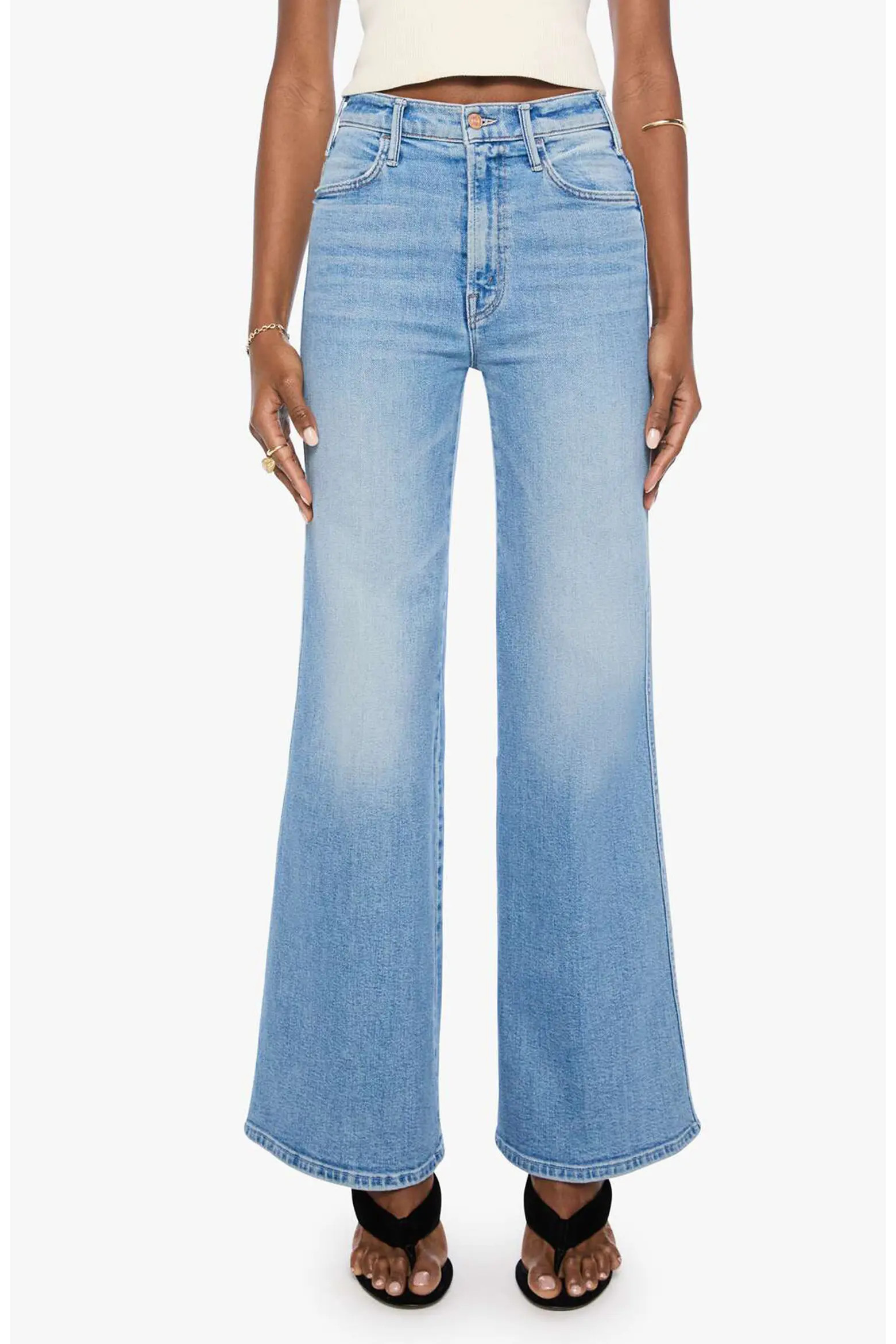 MOTHER The Hustler Roller High Waist Wide Leg Jeans (Women) | Nordstrom | Nordstrom