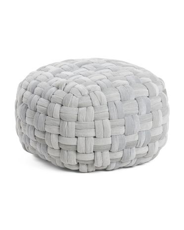 22x10 Hand Knotted Thick Velvet Pouf | Marshalls