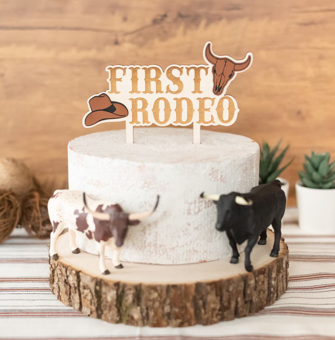 First Rodeo Cake Topper, My First Rodeo Birthday, How the West was One, Cowboy First Birthday, We... | Etsy (US)