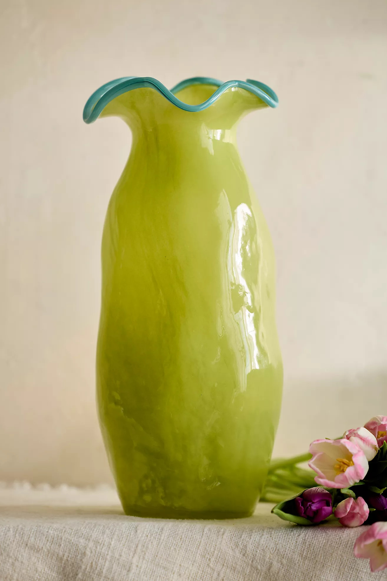 Contrast Rim Glass Vase | Anthropologie (US)