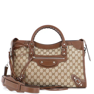 x Balenciaga The Hacker Project Neo Classic City Bag GG Canvas Medium | Rebag