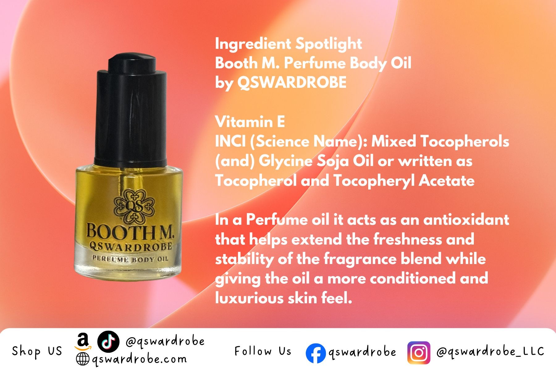 [ad] Vitamin E is a small but mighty antioxidant that helps keep the oils and fragrance materials stable.
.
.

#perfumeoil #gourmand #bodycareroutine #fragrancecommunity #qswardrobe
