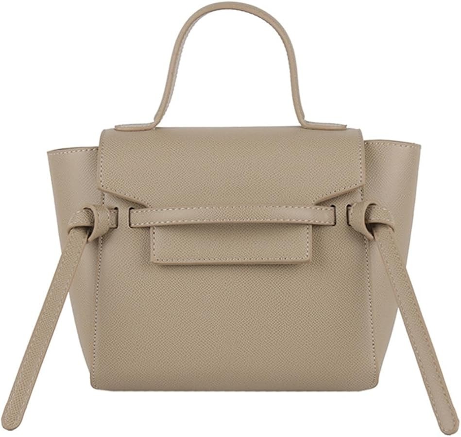 Women's Leather Designer Satchel Bags Palm Grain Crossbody Medium Top Handle Bag | Amazon (US)