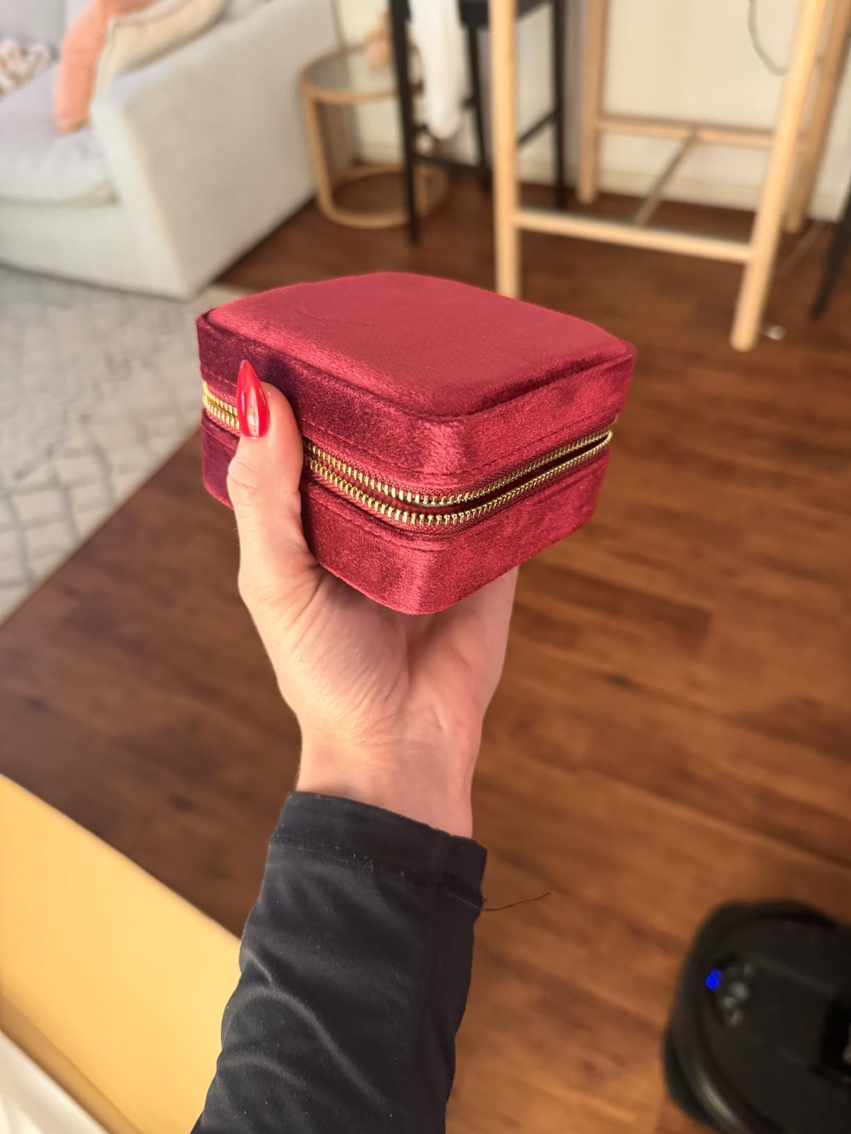 Benevolence LA Plush Velvet Jewelry Box | Travel Jewelry Case Organizer with Mirror | Featured in... | Amazon (US)