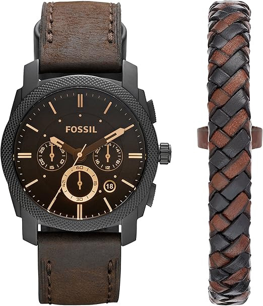 Fossil Machine Men's Watch with Stainless Steel or Leather Band, Chronograph or Analog Watch Disp... | Amazon (US)