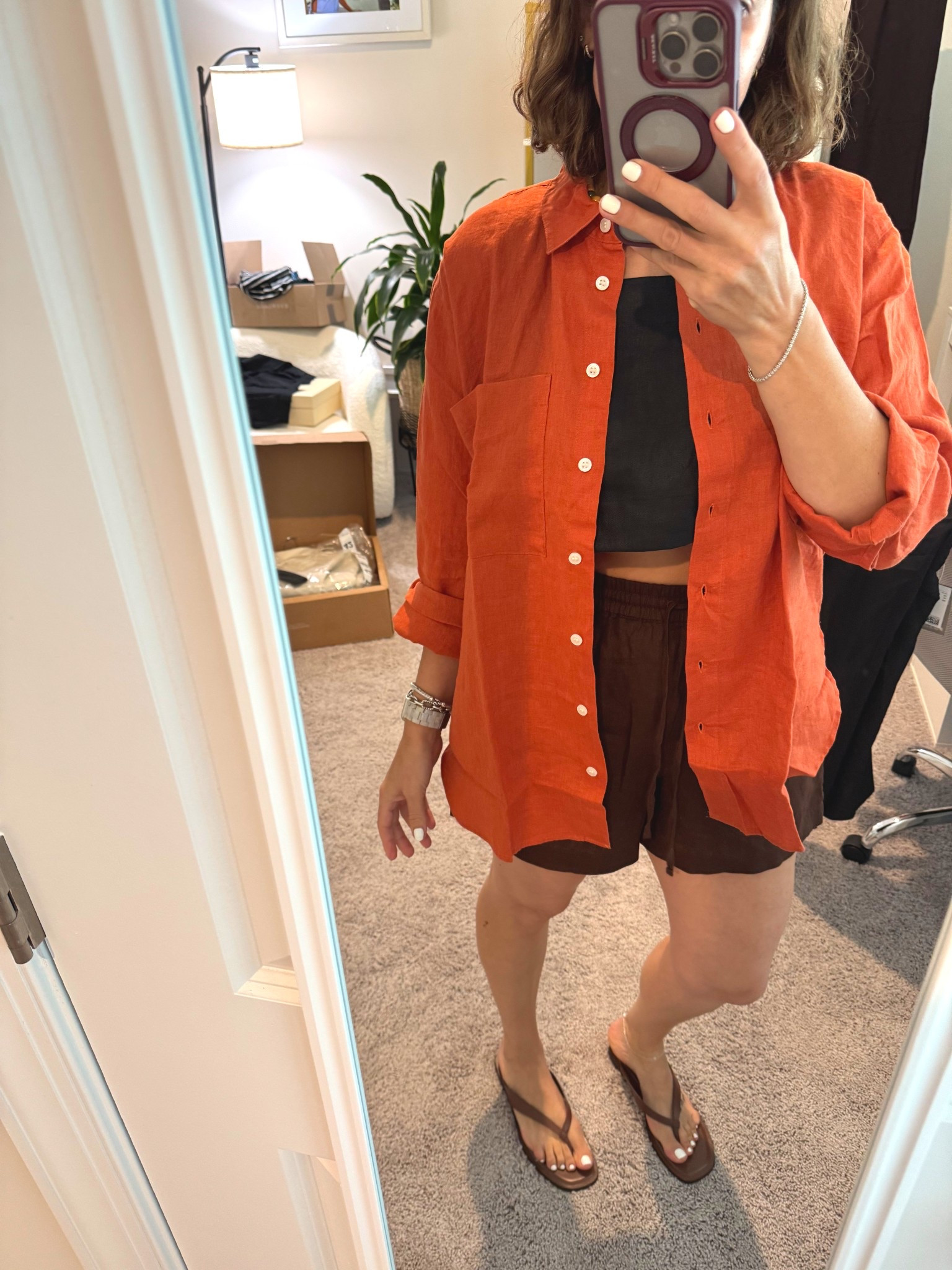 This linen shirt are so much beautiful in person 😍😍🫶🏻🫶🏻